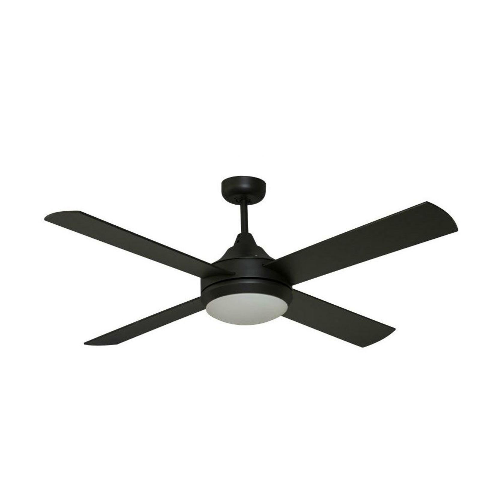 Milano DC  Matt Black + LED Light with 6 speed remote gallery detail image
