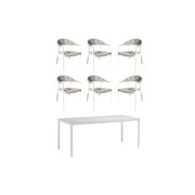 7 piece Serena Outdoor Dining Set - Grey gallery detail image