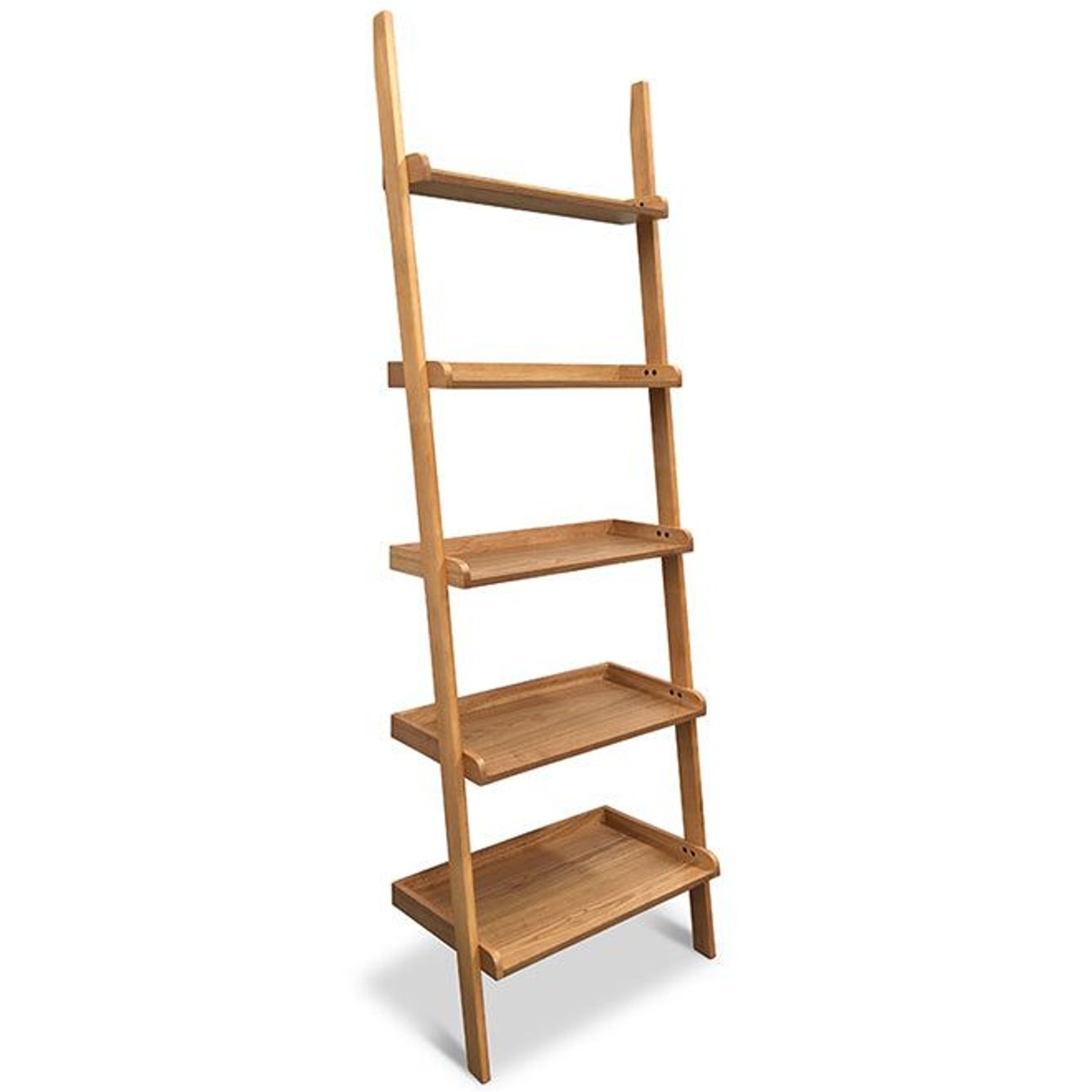 MILT Leaning Bookcase 66cm - Natural Oak gallery detail image