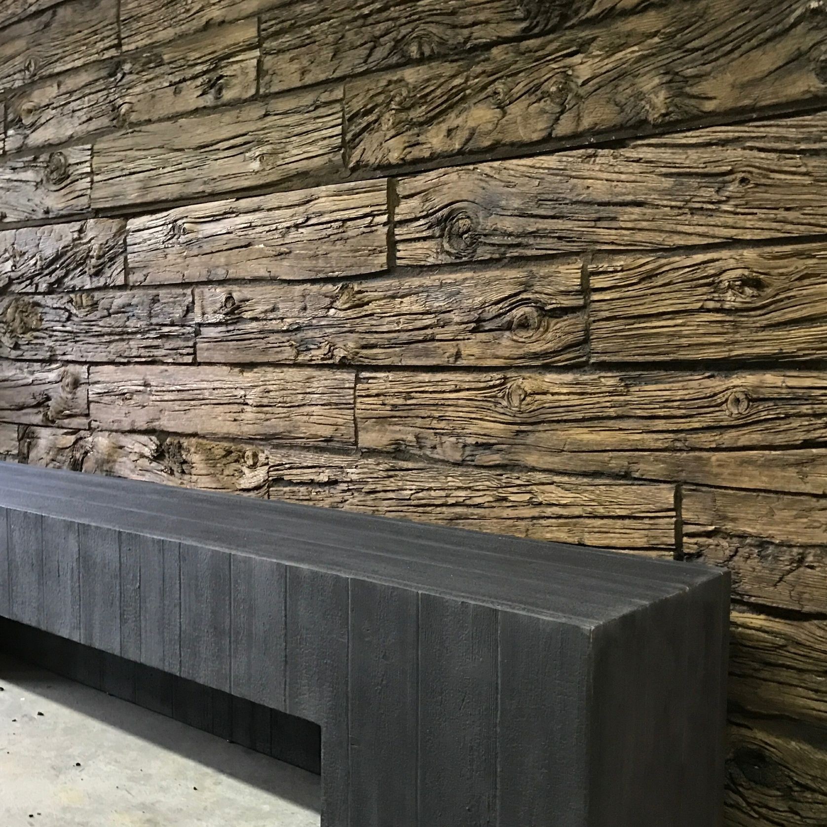 Wooden Sleeper Wall Panels by Muros | Walnut Raw Timber gallery detail image
