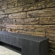 Wooden Sleeper Wall Panels by Muros | Walnut Raw Timber gallery detail image