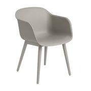 Fiber Armchair - Wood Base gallery detail image