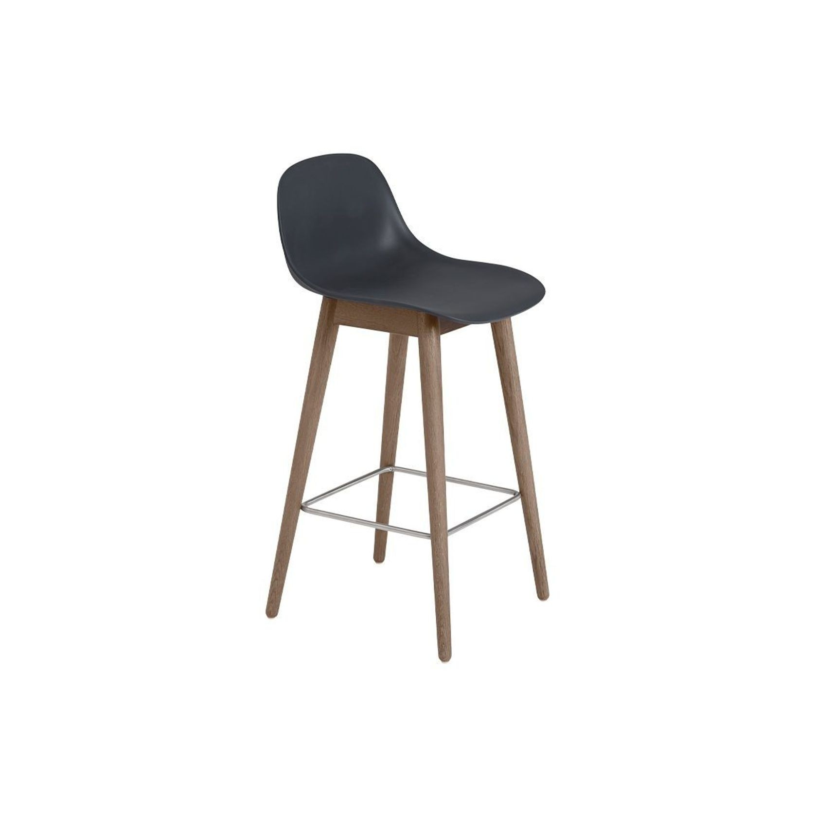 Fiber Counter Stool - Wood Base gallery detail image