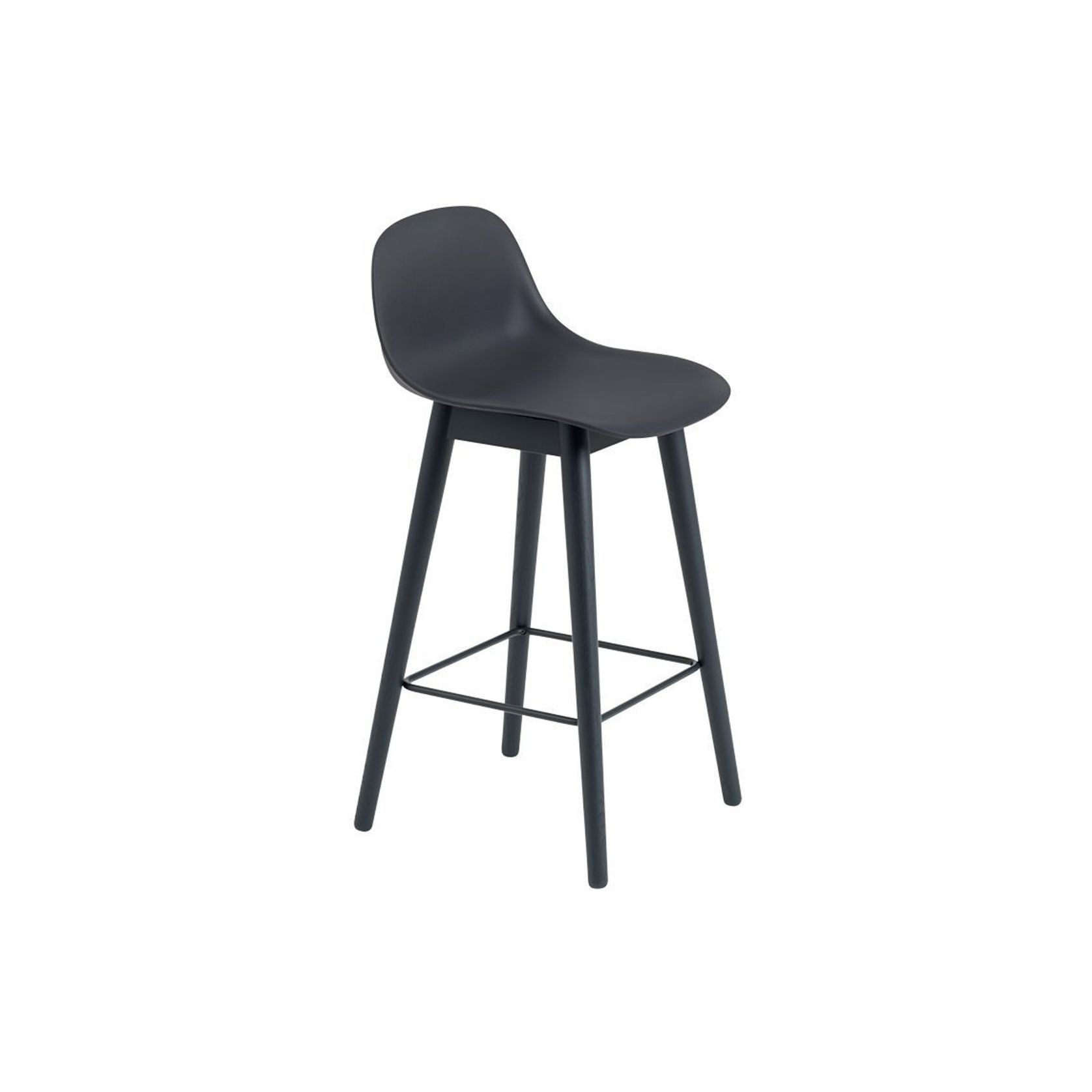 Fiber Counter Stool - Wood Base gallery detail image