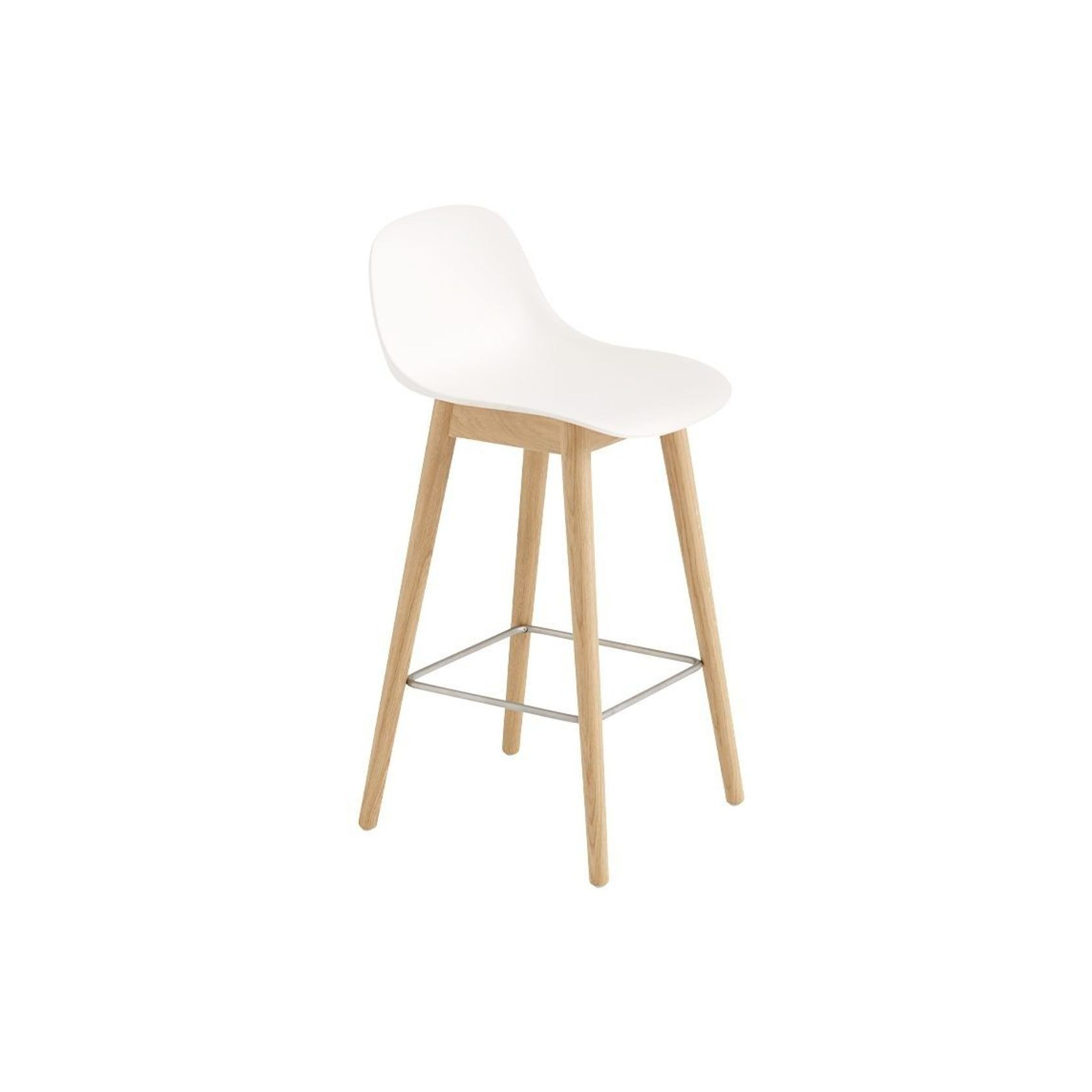 Fiber Counter Stool - Wood Base gallery detail image