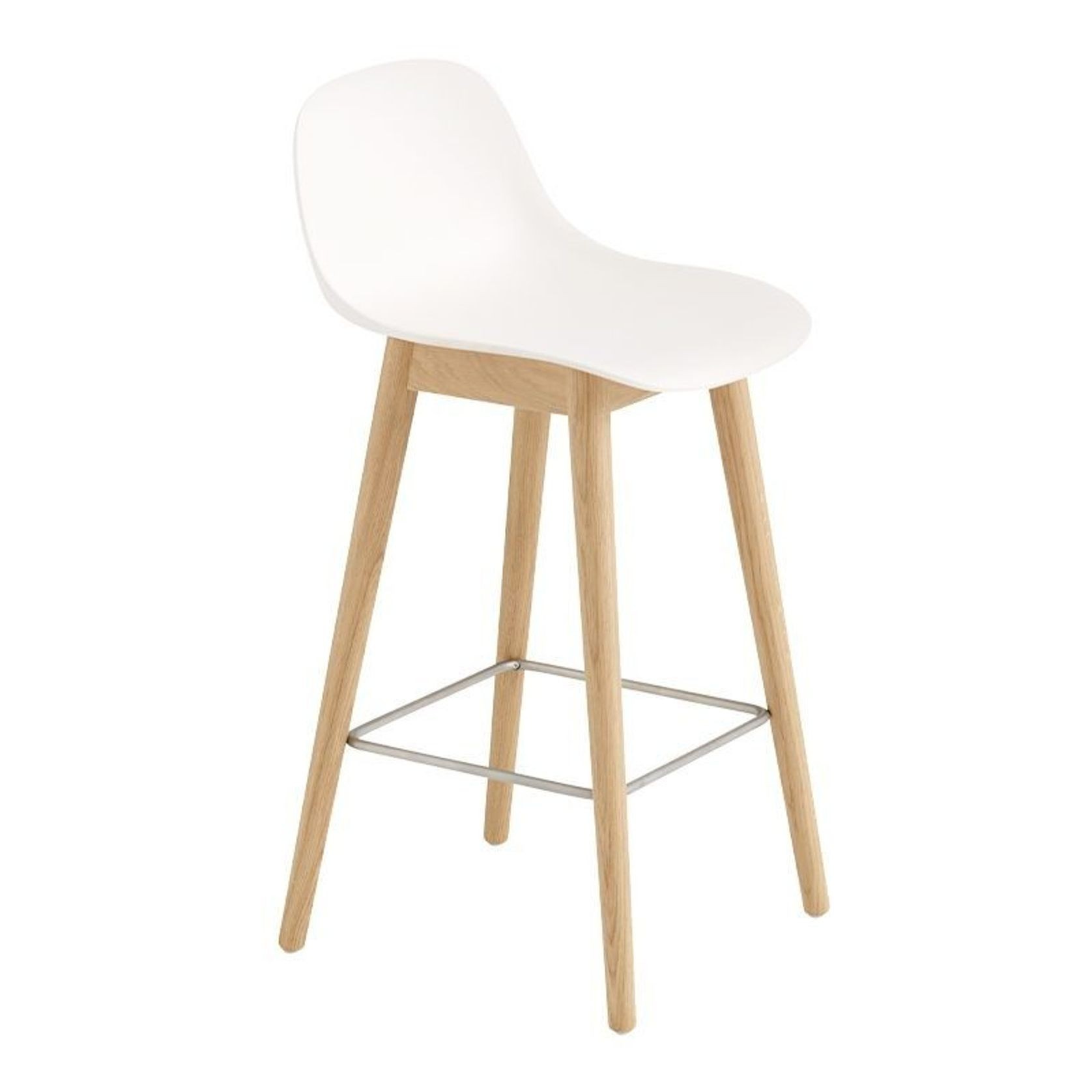 Fiber Counter Stool - Wood Base gallery detail image