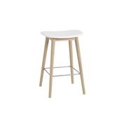 Fiber Counter Stool - w/o Back Rest - Wood Base gallery detail image