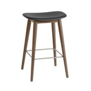 Fiber Counter Stool - w/o Back Rest - Wood Base gallery detail image