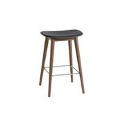 Fiber Counter Stool - w/o Back Rest - Wood Base gallery detail image