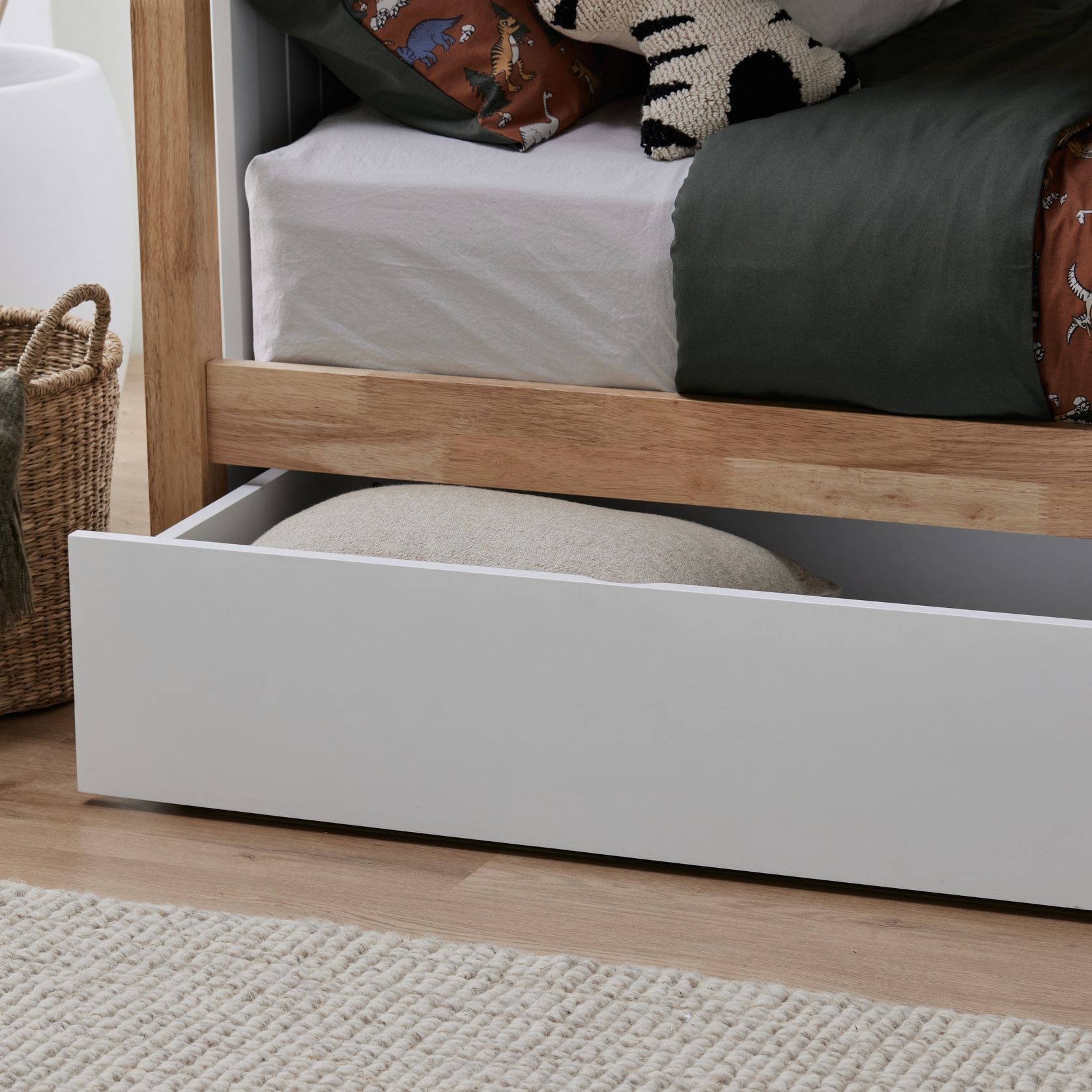 Myer Single Bunk Bed with Storage | Hardwood Frame gallery detail image