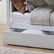 Myer White Single Bunk Bed with Storage | Hardwood Fram gallery detail image