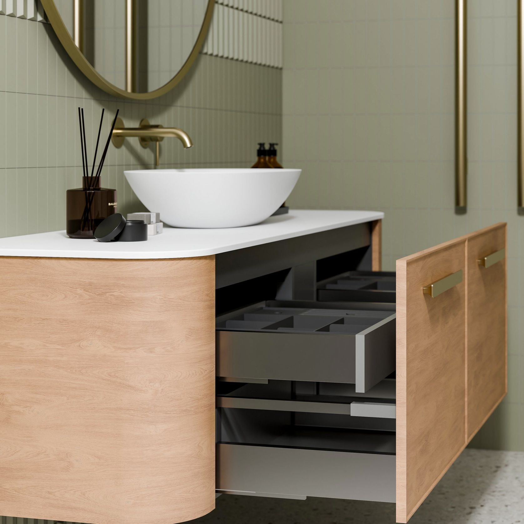 Nature 1500 Vanity | Single Inset Basin gallery detail image