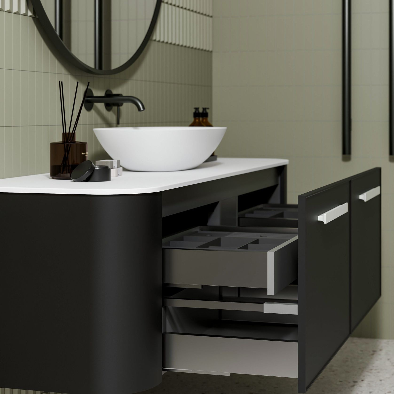 Nature 1500 Vanity | Single Inset Basin gallery detail image