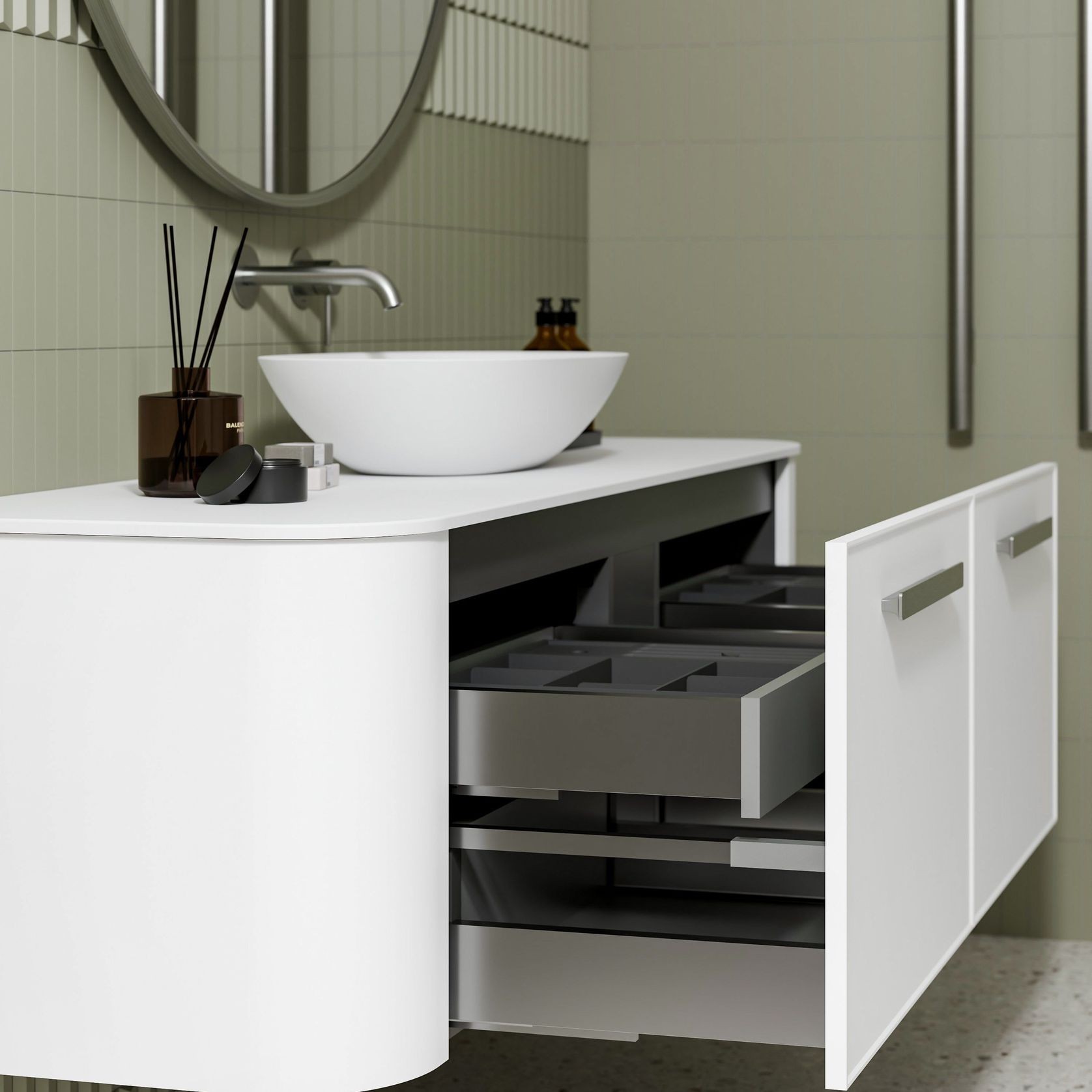 Nature 1500 Vanity | Single Inset Basin gallery detail image