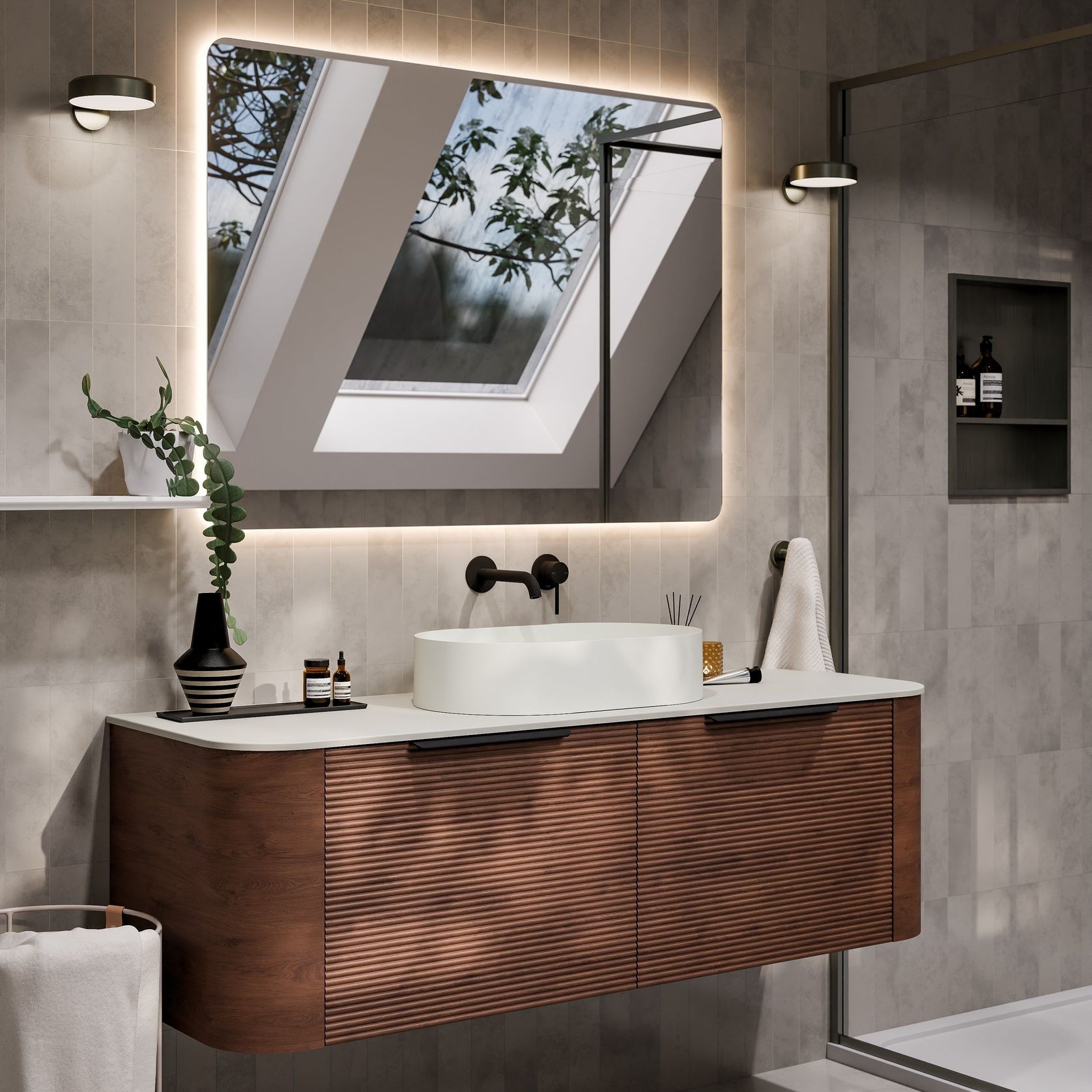 Nature 1500 Vanity | Single Inset Basin gallery detail image