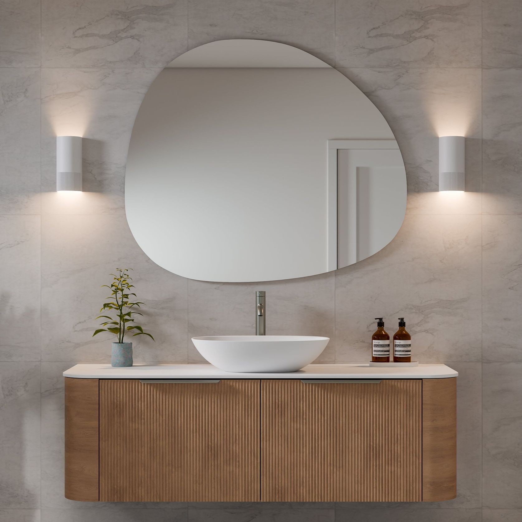 Nature 1500 Vanity | Single Inset Basin gallery detail image