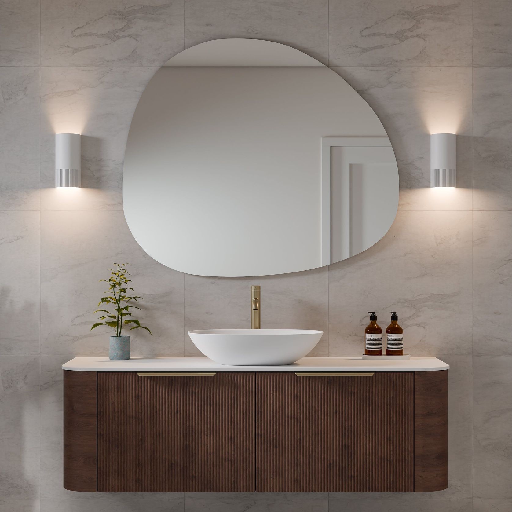 Nature 1500 Vanity | Single Inset Basin gallery detail image