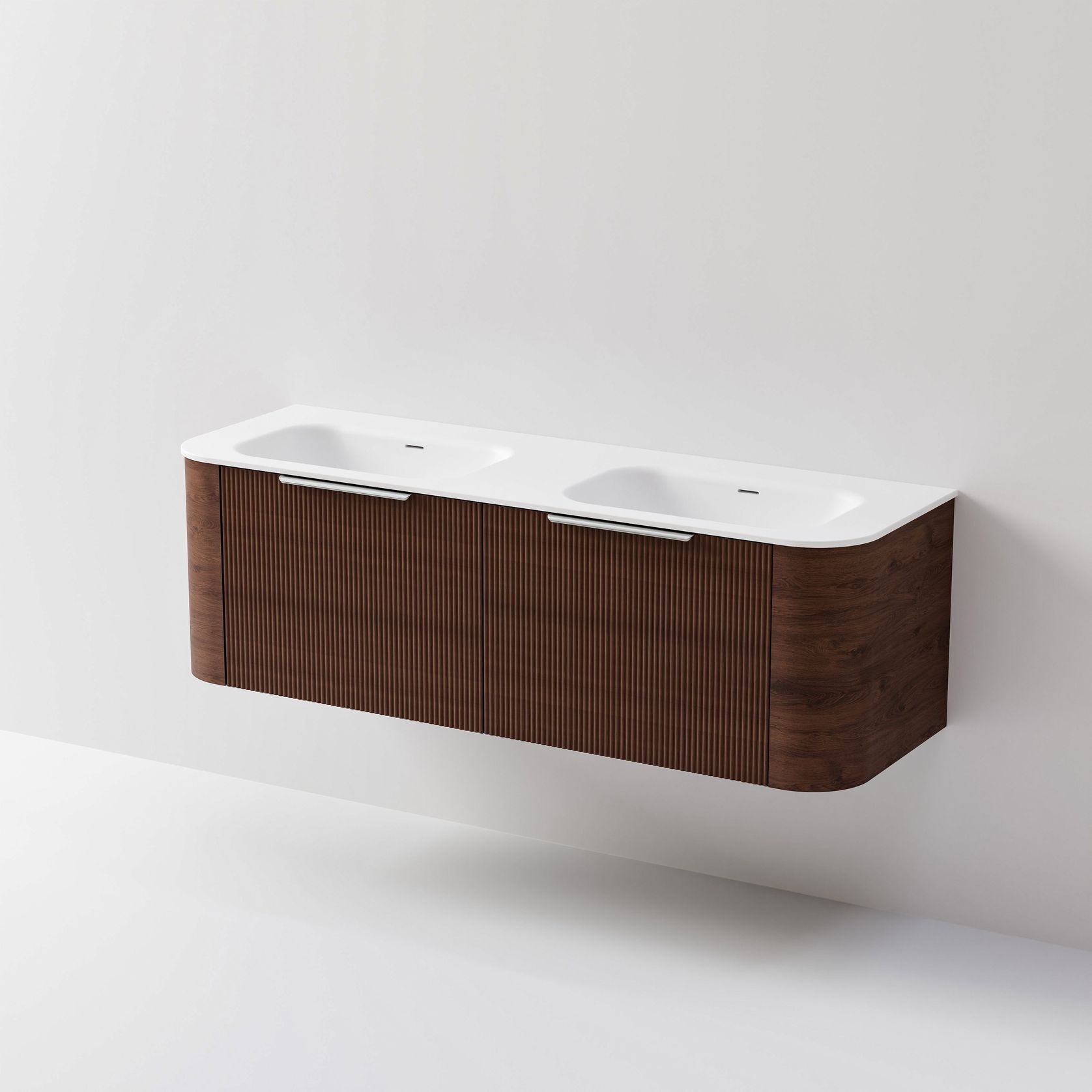 Nature 1500 Vanity | Double Inset Basin & Pillar Drawer Front gallery detail image