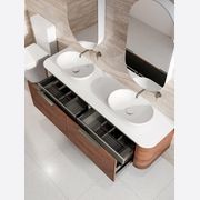 Nature 1800 Vanity | Double Inset Basin & Axel Drawer Front gallery detail image