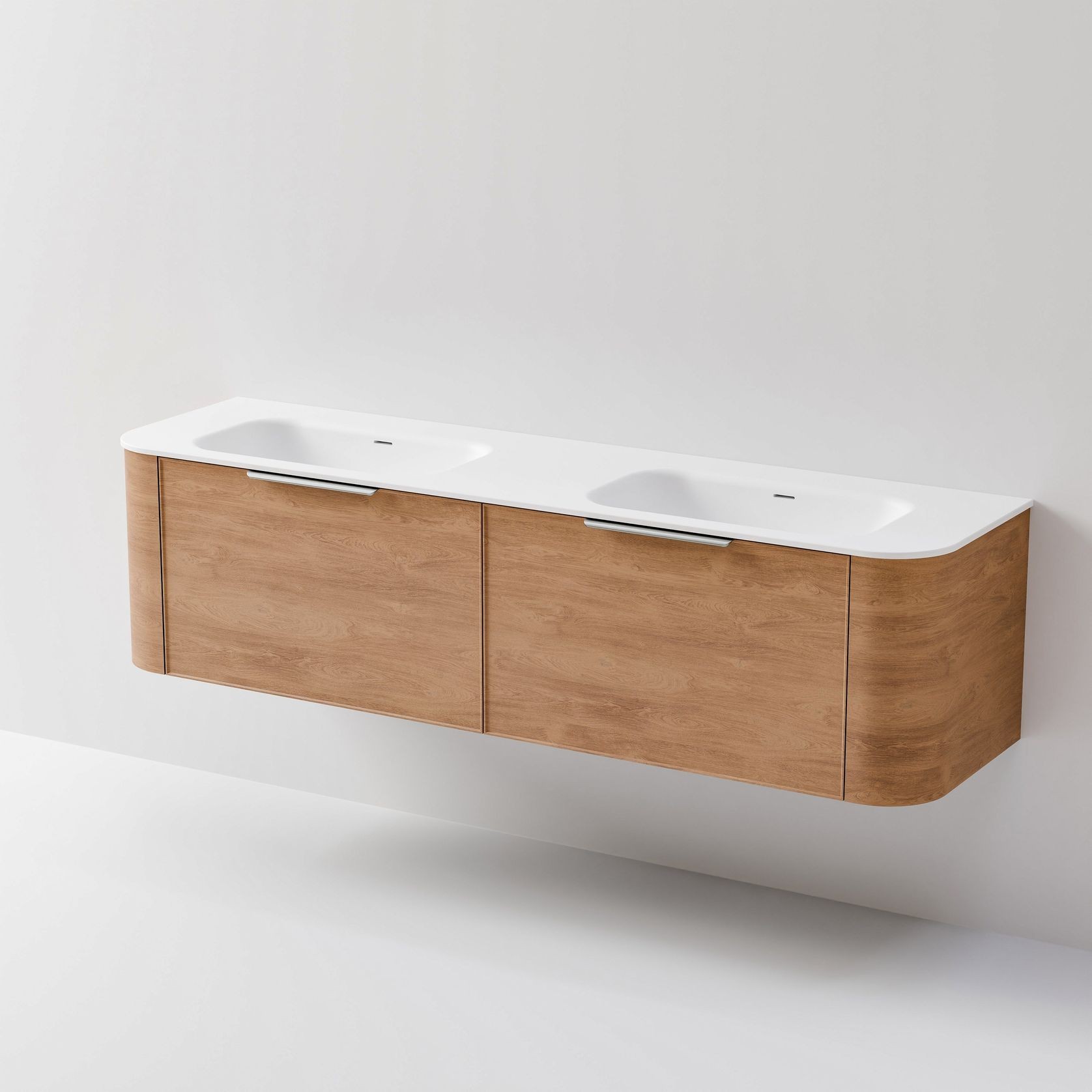 Nature 1800 Vanity | Double Inset Basin & Axel Drawer Front gallery detail image