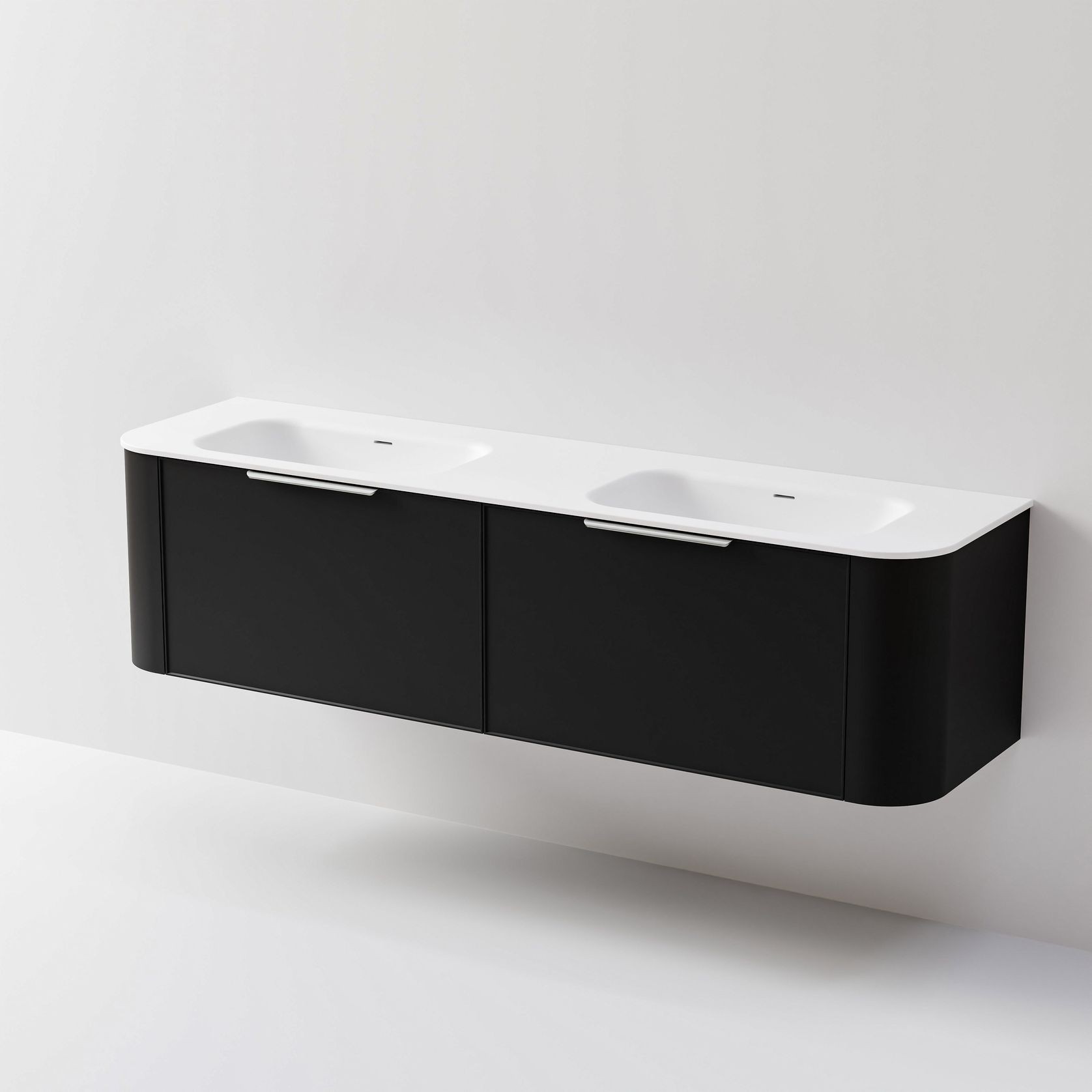 Nature 1800 Vanity | Double Inset Basin & Axel Drawer Front gallery detail image