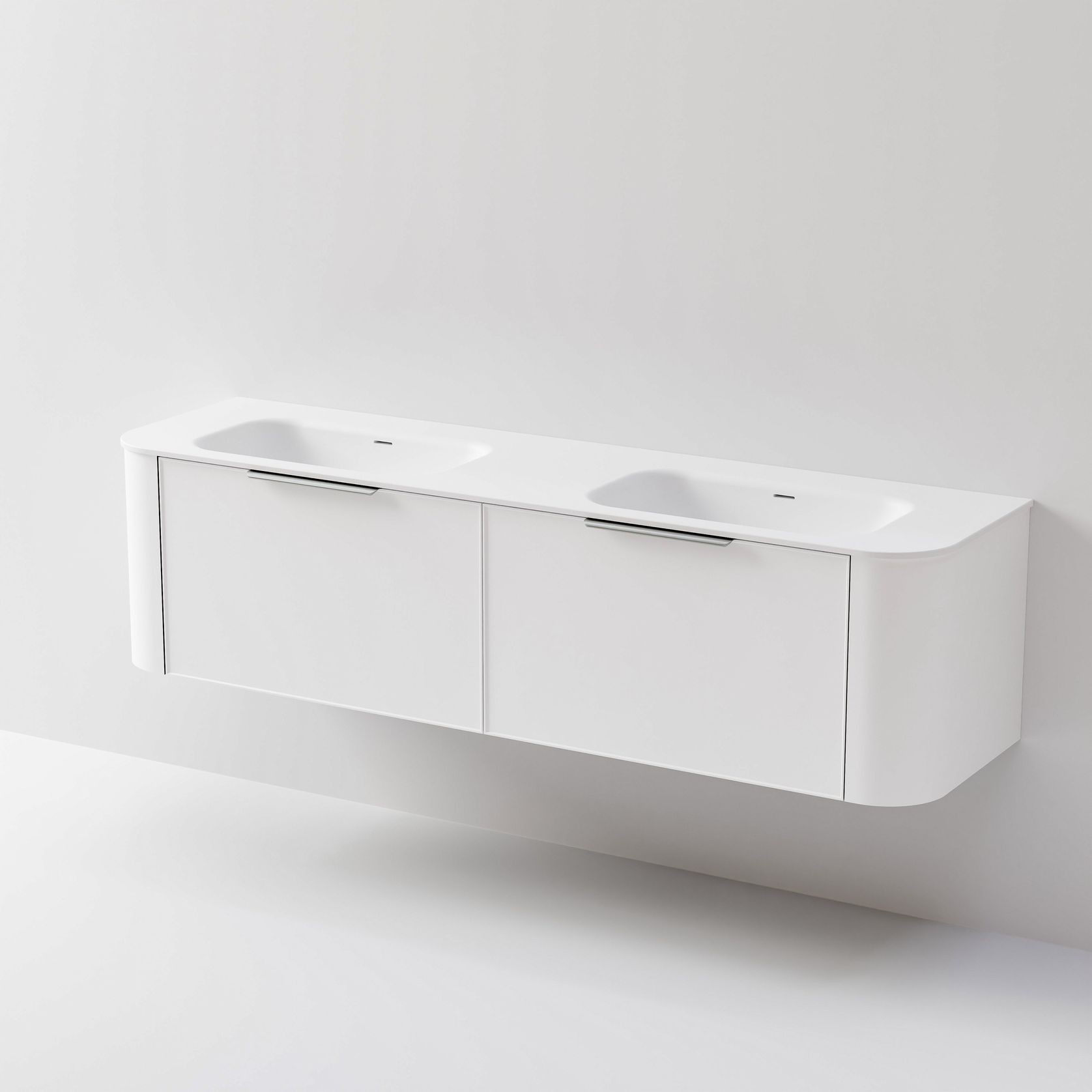 Nature 1800 Vanity | Double Inset Basin & Axel Drawer Front gallery detail image