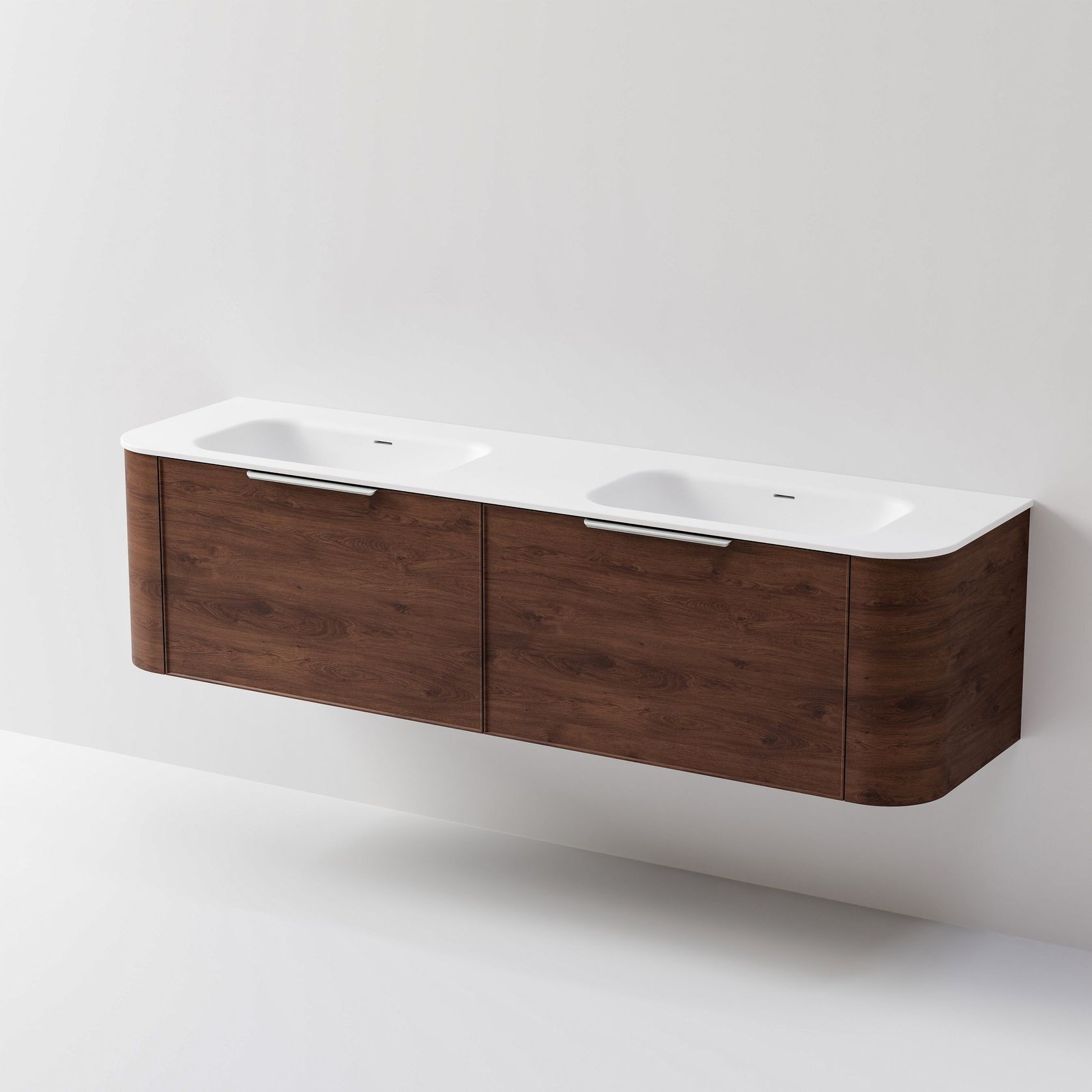 Nature 1800 Vanity | Double Inset Basin & Axel Drawer Front gallery detail image