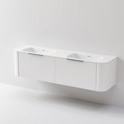 Nature 1800 Vanity | Double Inset Basin & Pillar Drawer Front gallery detail image