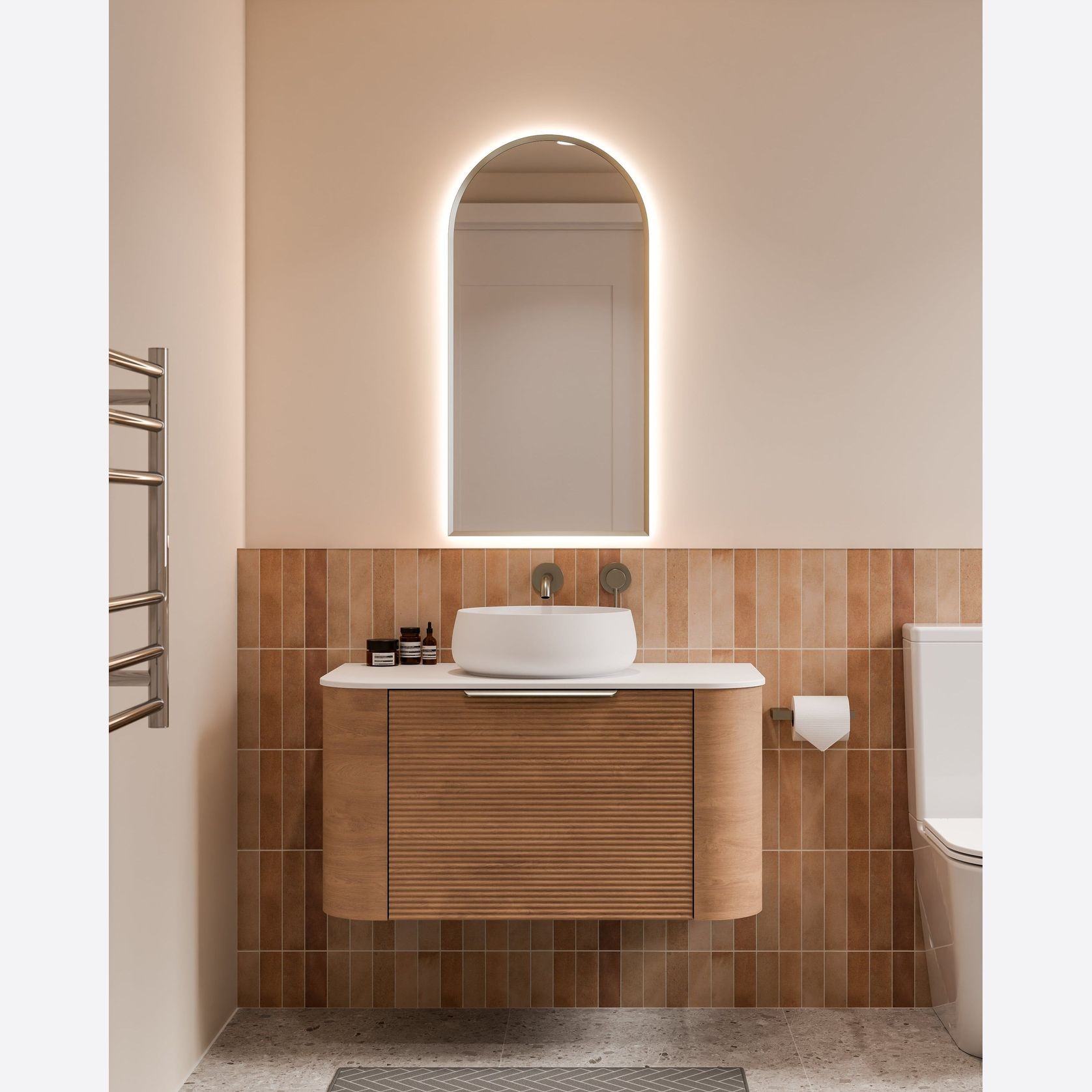 Nature 900 Vanity | Flat Slab Top & Orchard Front gallery detail image