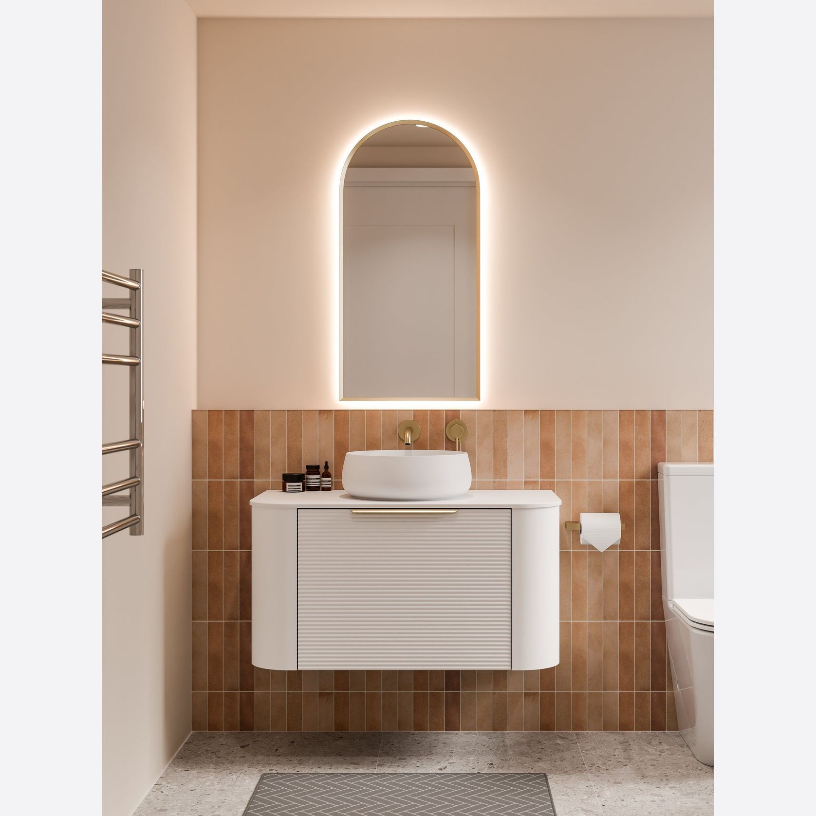 Nature 900 Vanity | Flat Slab Top & Orchard Front gallery detail image