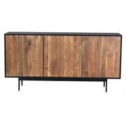 NAKITA Sideboard Buffet 160 cm Solid Acacia Wood - Honey & Black gallery detail image