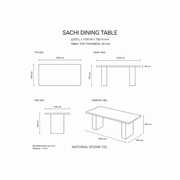 Sachi Dining Table - Rosso Levanto Marble gallery detail image