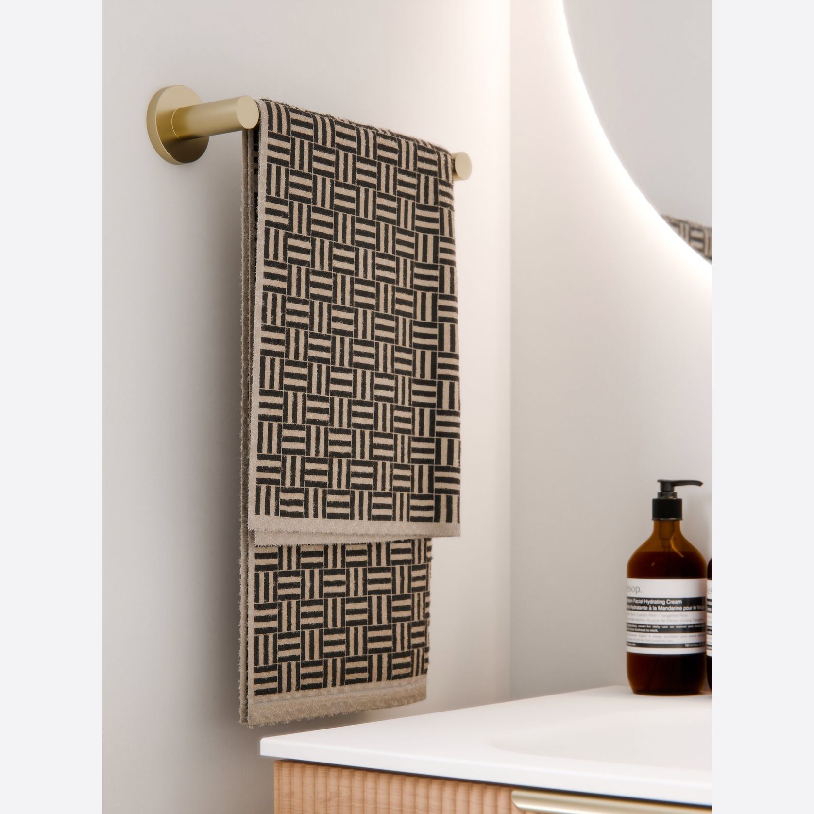 Nature Hand Towel Rail 300mm gallery detail image