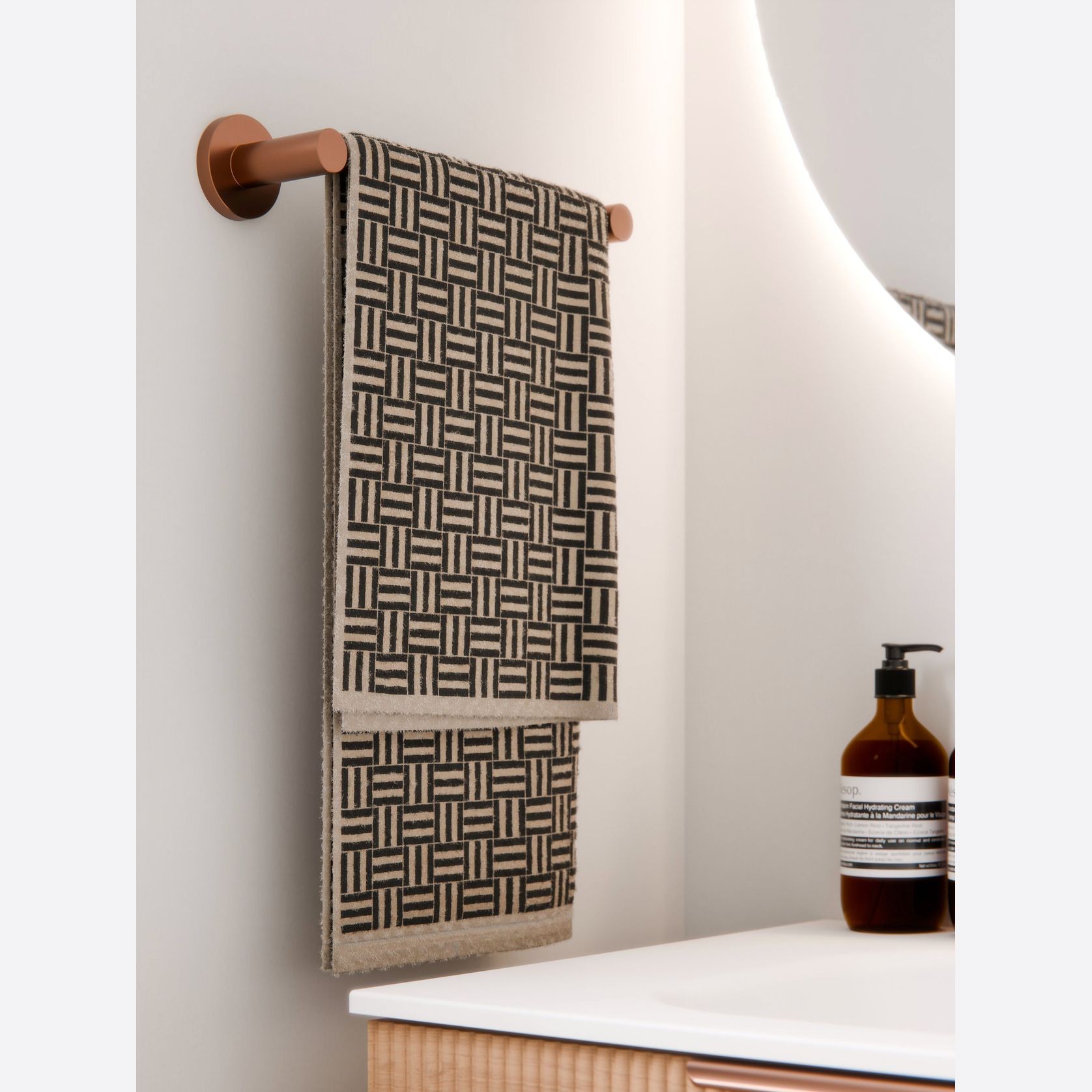 Nature Hand Towel Rail 300mm gallery detail image