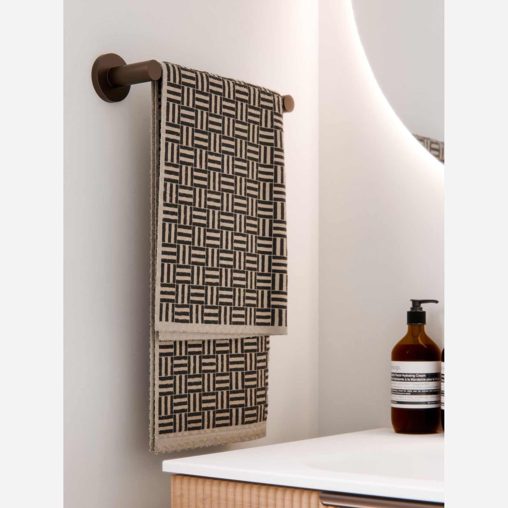 Nature Hand Towel Rail 300mm gallery detail image