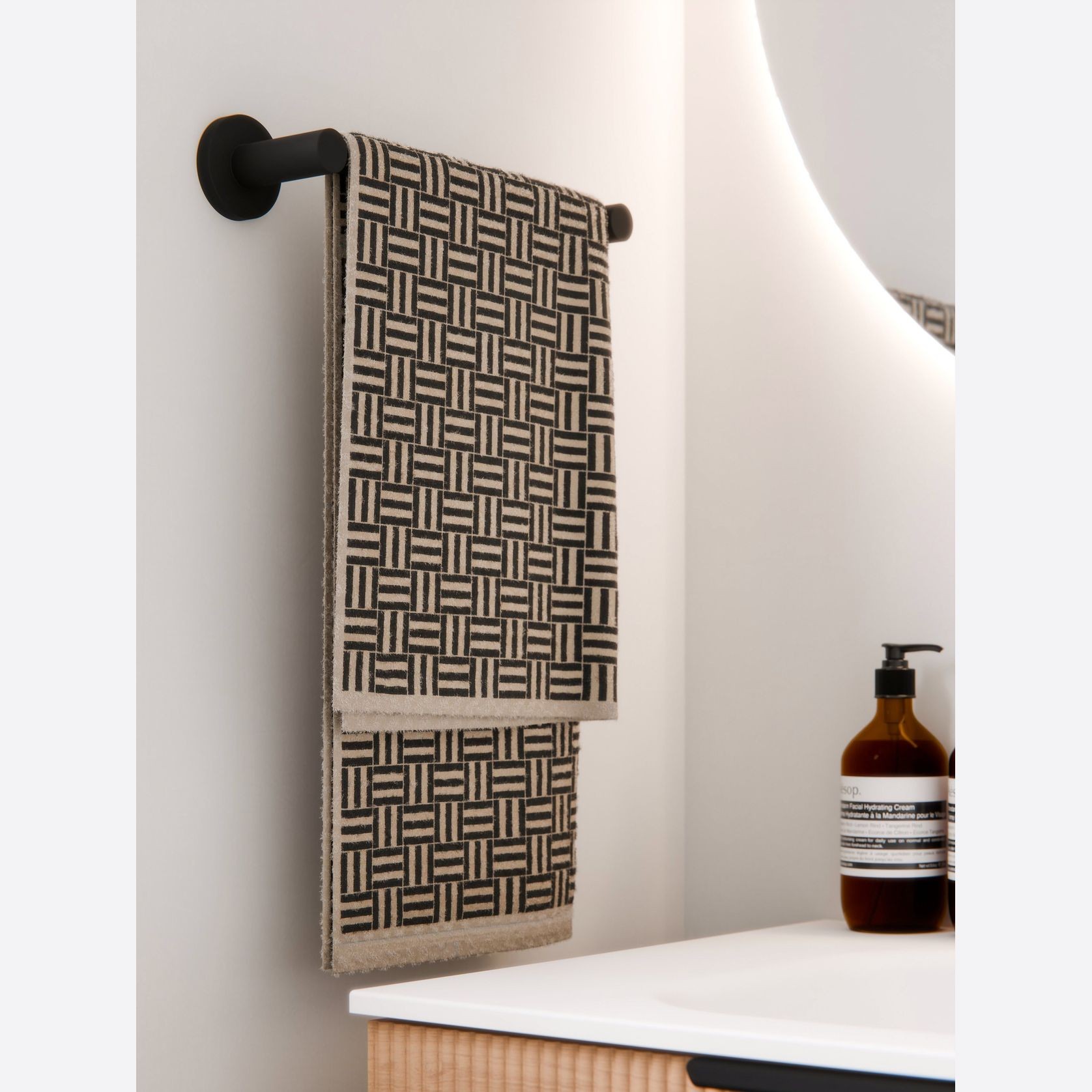 Nature Hand Towel Rail 300mm gallery detail image