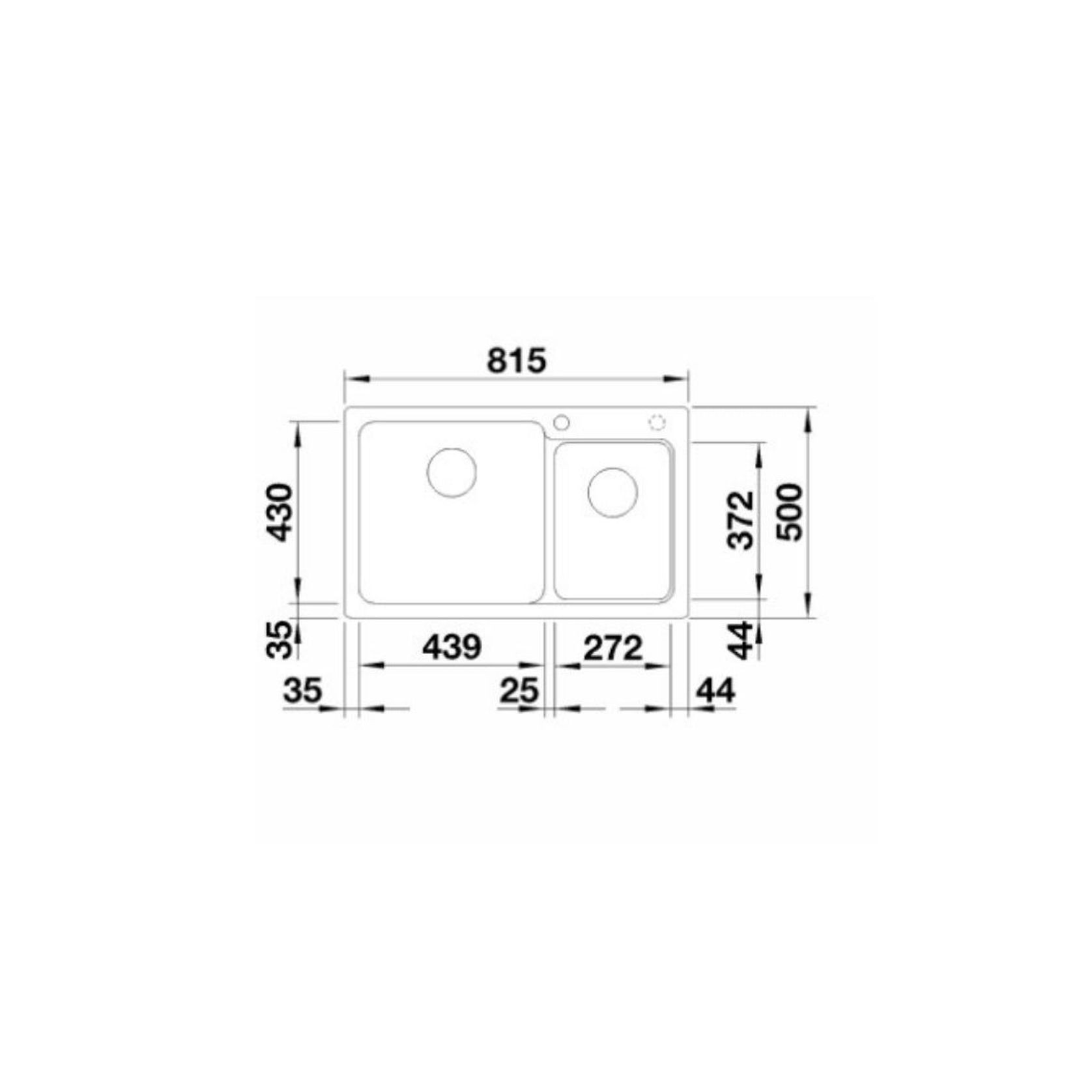 Blanco Naya 8 Double Bowl Inset Sink - Anthracite gallery detail image