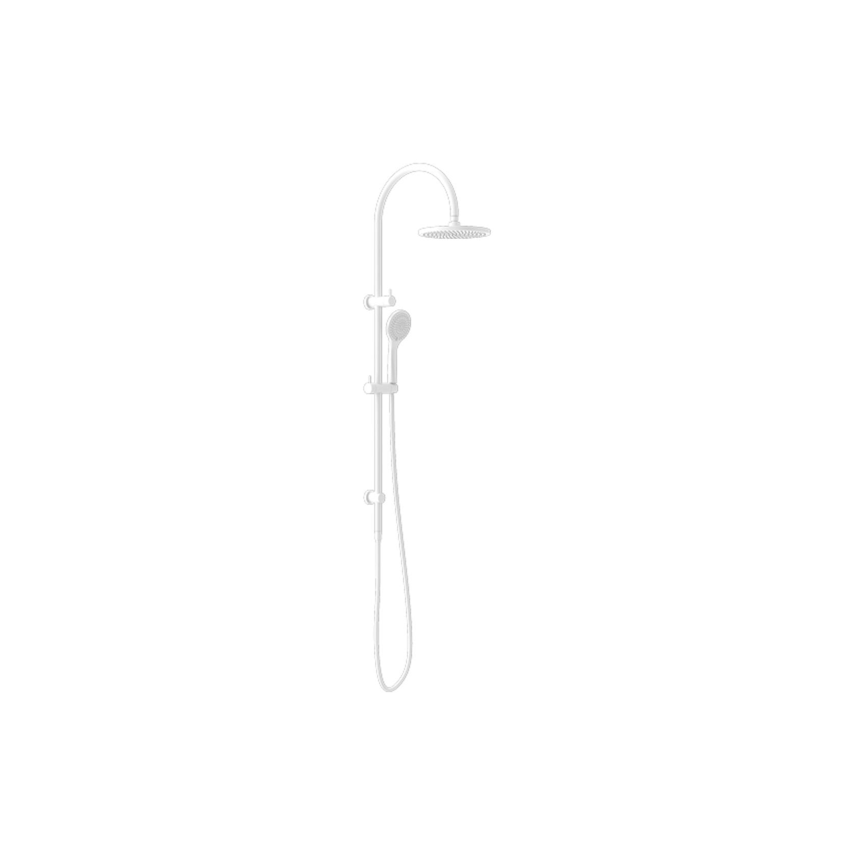 Mecca Twin Shower With Air Shower Matte White gallery detail image
