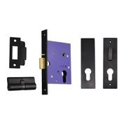Nidus OZI 4 Mortice Deadlatch Lock Combo Black gallery detail image