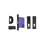 Nidus OZI 4 Mortice Deadlatch Lock Combo Black gallery detail image