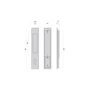Mardeco 'M' Series Flush Pull Euro Lock Set Key Locking Polished Chrome for Timber and Aluminum Doors PC8104/SET *No Cylinder* gallery detail image