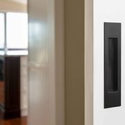 Mardeco 'M' Series Flush Pull Matt Black for Timber and Aluminum Sliding Double Doors BL8002/190 *Single* gallery detail image