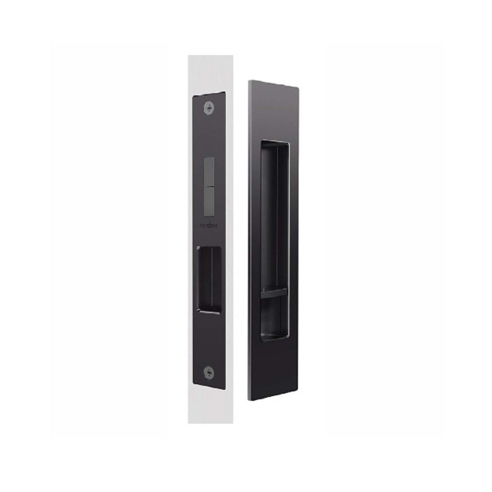 Mardeco 'M' Series Flush Pull Privacy Set Matt Black BL8004SET gallery detail image