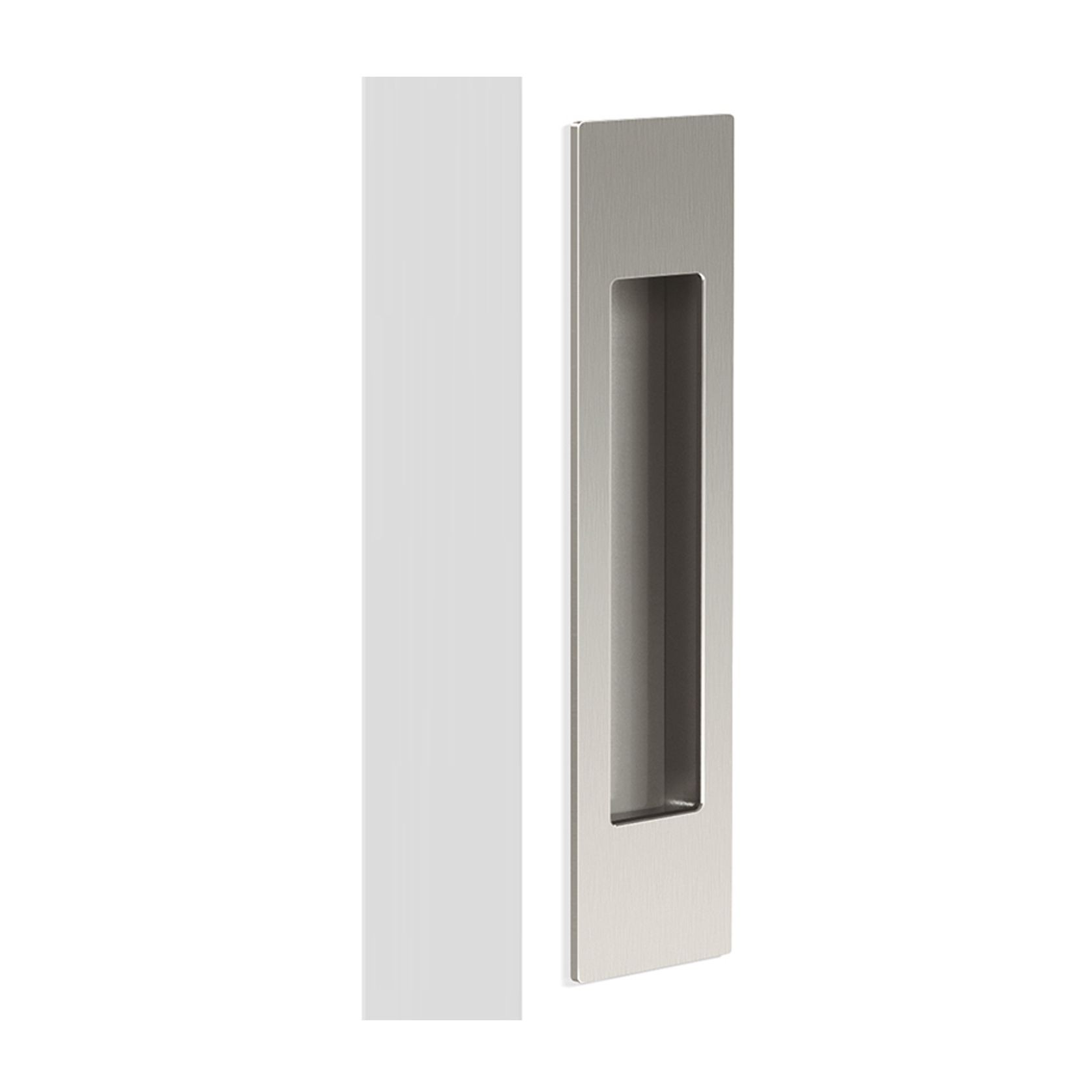 Mardeco 'M' Series Flush Pull Brushed Nickel for Timber and Aluminum Sliding Double Doors BN8002/190 *Single* gallery detail image