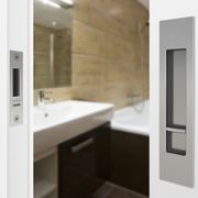 Mardeco 'M' Series Flush Pull Privacy Set Brushed Nickel for Sliding Doors BN8004SET gallery detail image