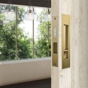 Mardeco 'M' Series Flush Pull Privacy Set Satin Brass for Sliding Doors BRS8004SET gallery detail image