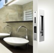 Mardeco 'M' Series Flush Pull Privacy Set Polished Chrome for Sliding Doors PC8004SET gallery detail image