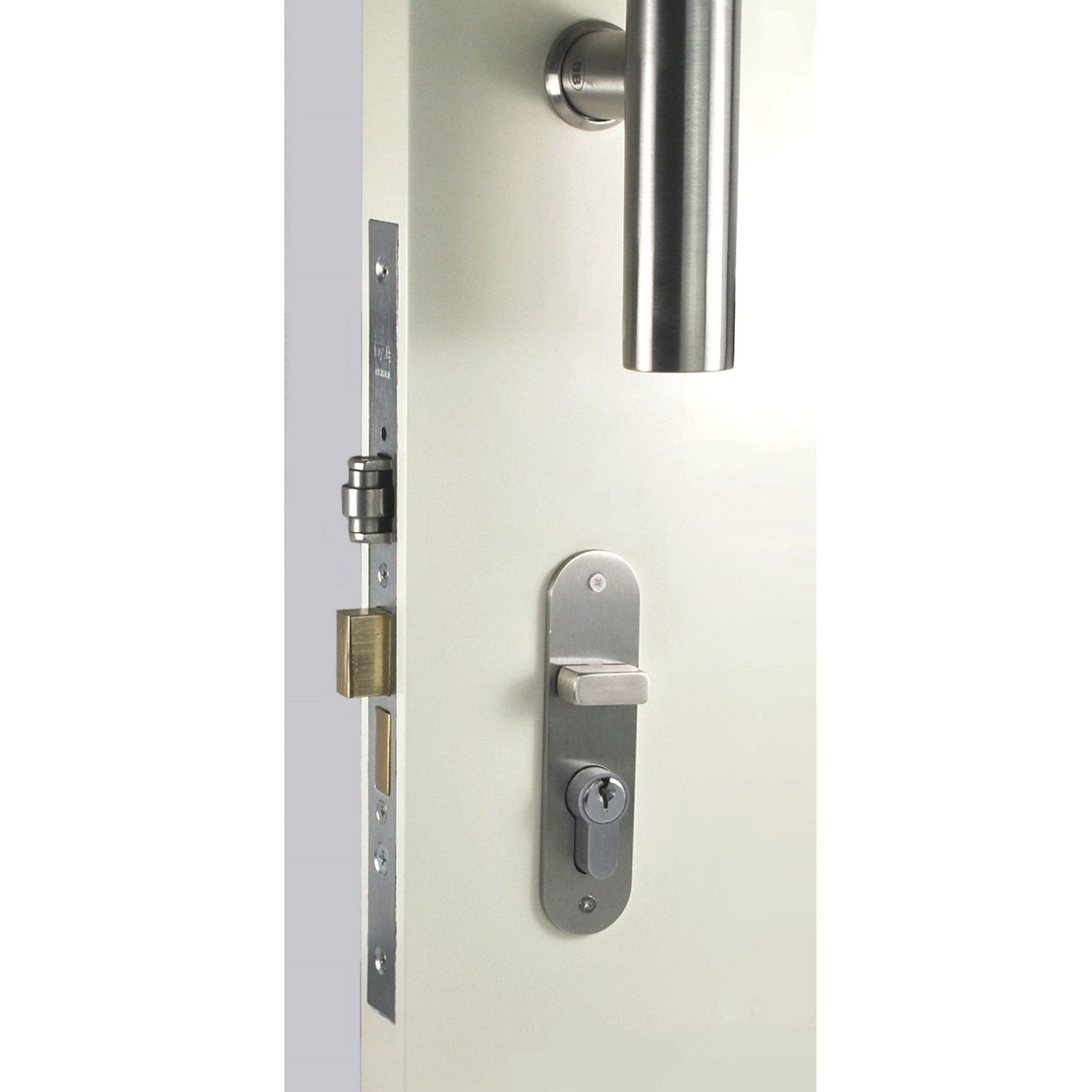 Nidus OZI 3 Roller Mortice Lock Radius OZICRL804ORRADSS gallery detail image