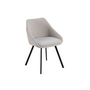 NILES Dining Chair - Beige & Black gallery detail image