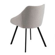 NILES Dining Chair - Beige & Black gallery detail image
